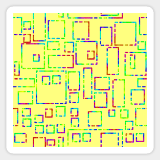 Rainbow Blocks on Yellow Sticker